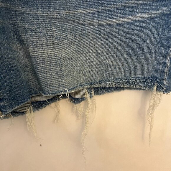 Madewell Womens High Rise Denim Jean Shorts Size 26 Frayed Raw Hem Button Fly - Picture 4 of 7